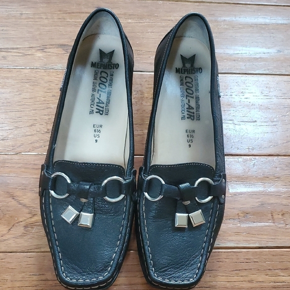 Mephisto Shoes - Mephisto Black Leather Tassle Loafers